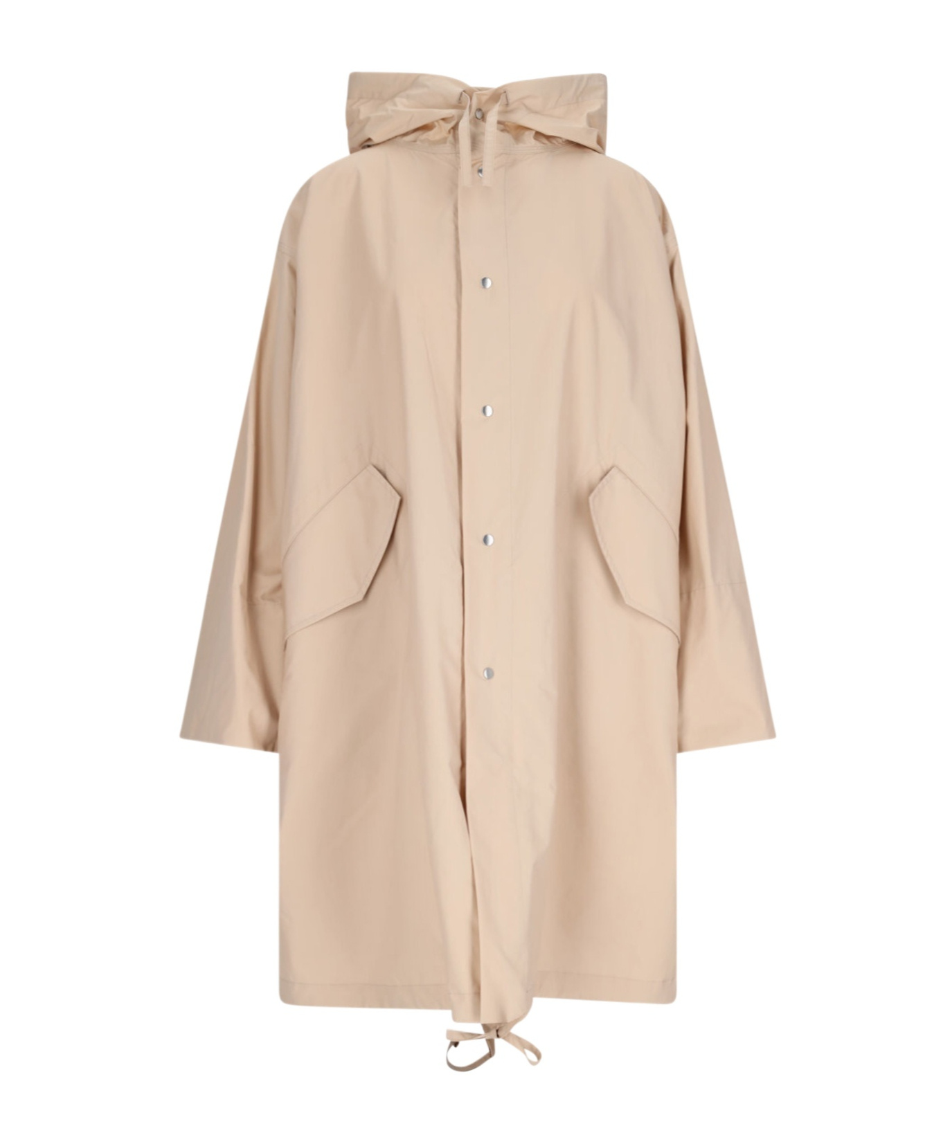 Jil Sander Logo-print Coat In Nude