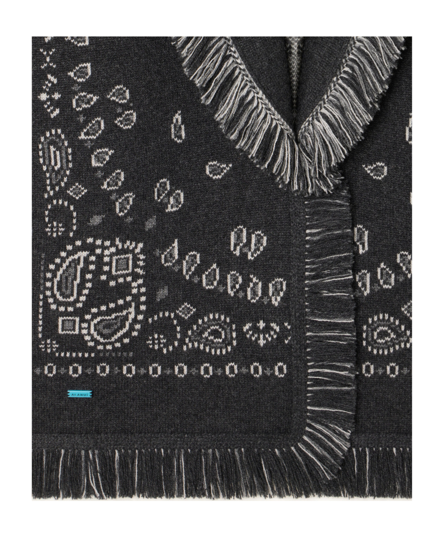 Alanui Bandana Jacquard Cardigan In Black