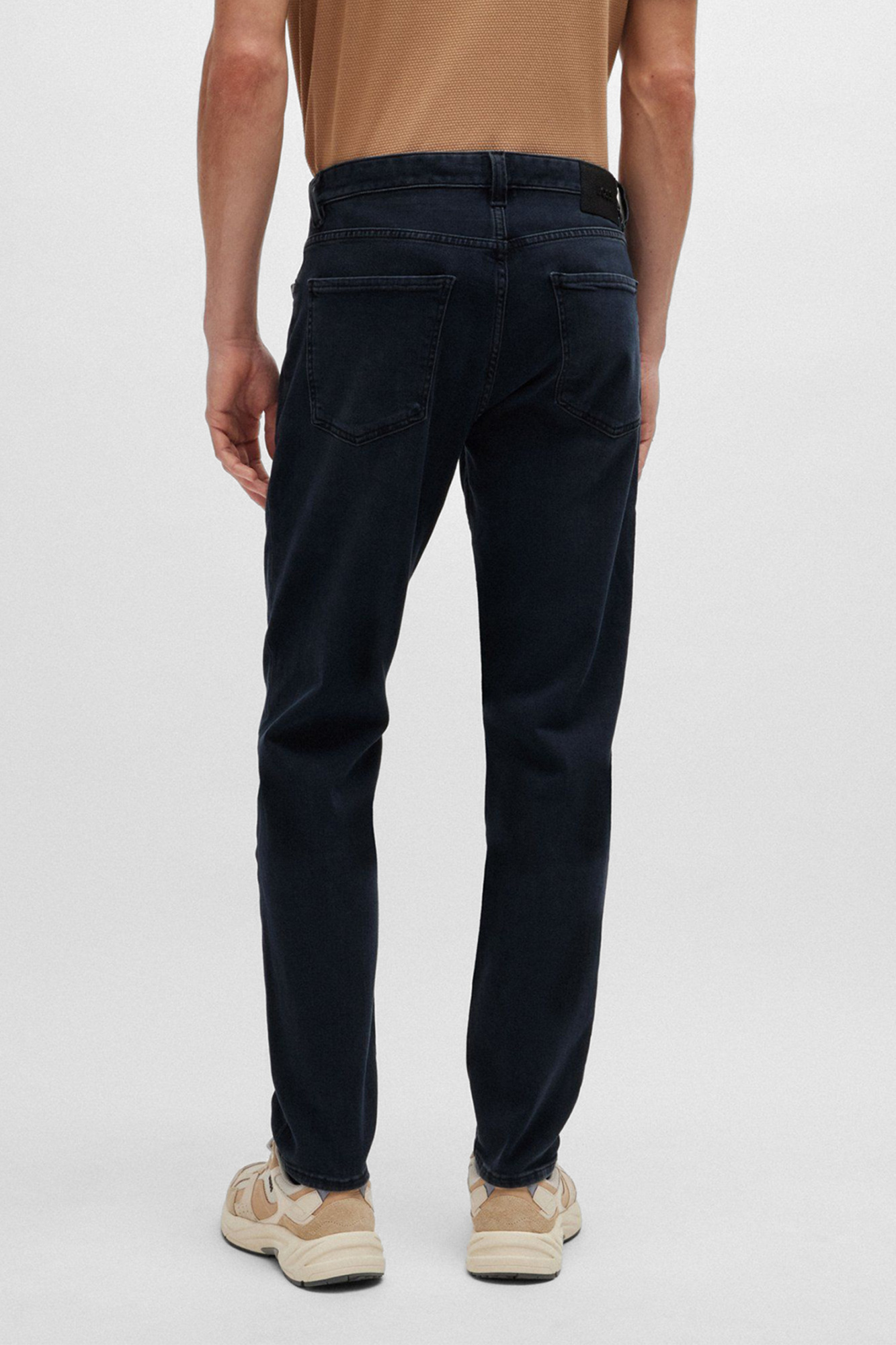 Hugo Boss Belt-loop Jeans In Black