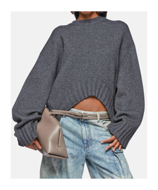 Attico Asymmetric Wool Cashmere Sweater