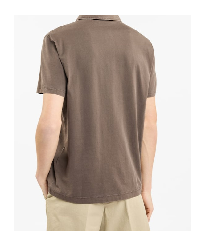 Fay Cotton Polo Shirt In Brown