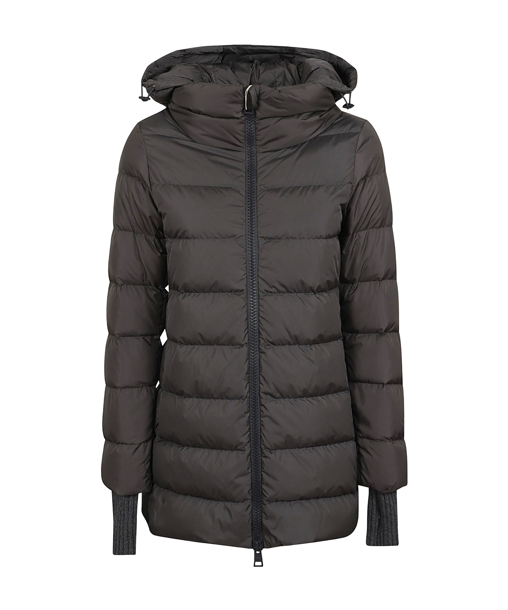 Herno Long-sleeved Down Jacket In Black