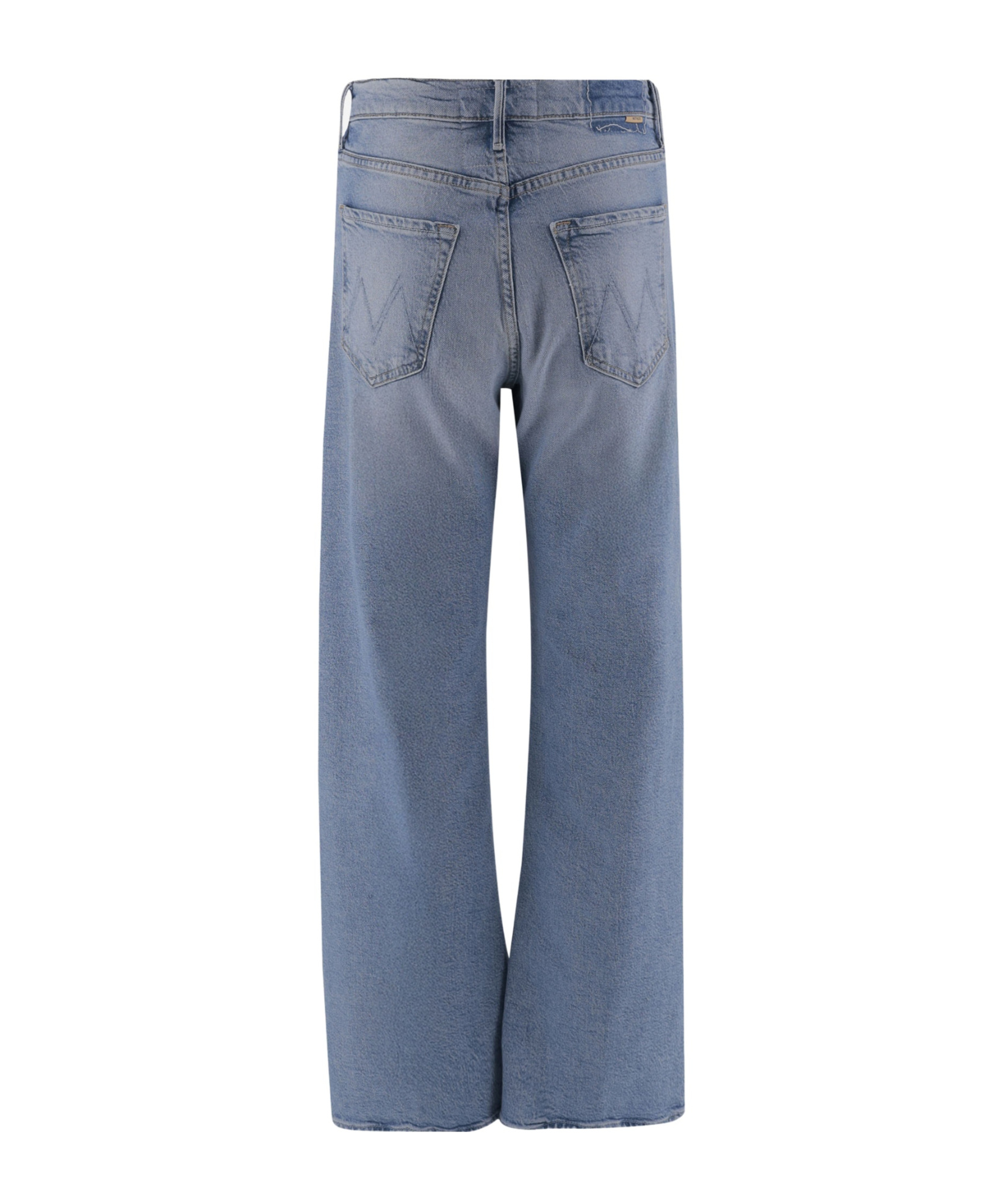 Mother Lasso Sneak Jeans In Combined Cotton Stretch In Blue