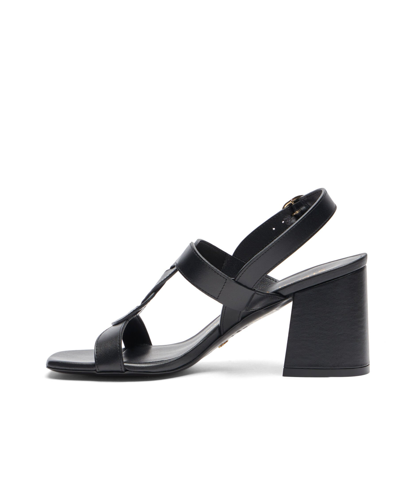 Stuart Weitzman Square-headed High-heeled Sandals In Black
