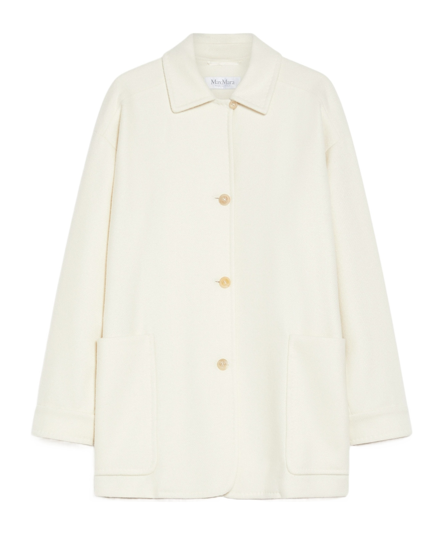 Max Mara Long-sleeved Casual Jacket In White