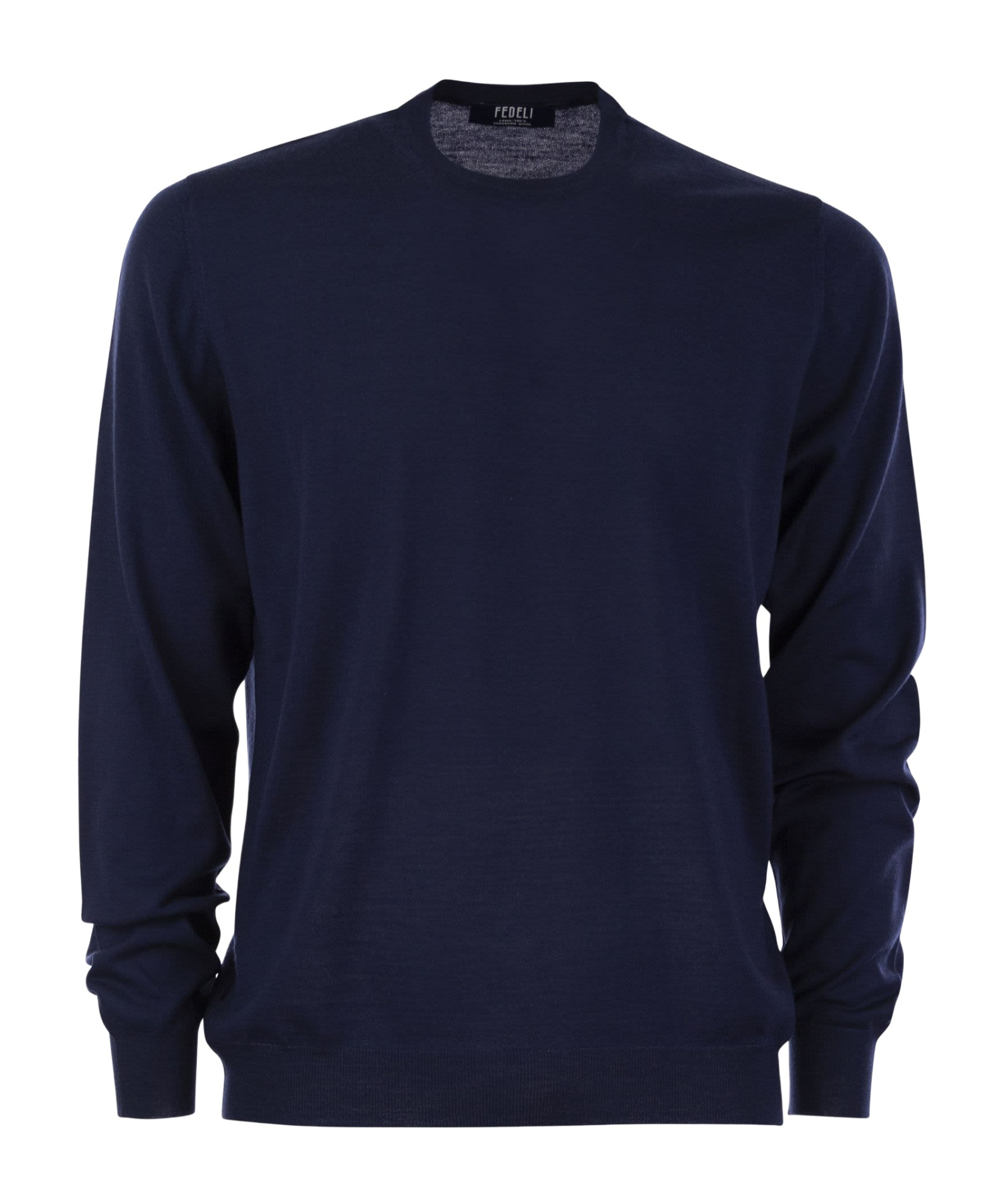 Shop Fedeli Fine-knit Virgin-wool Jumper In Black