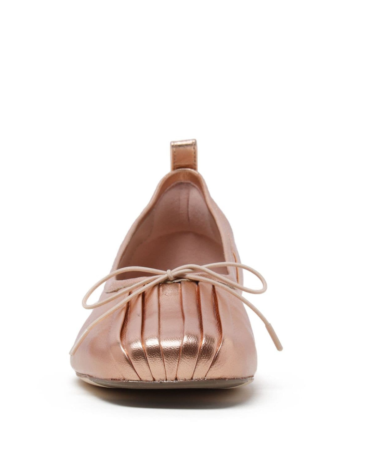 Simone Rocha Pleated Toe Ballerina Shoes In Nude
