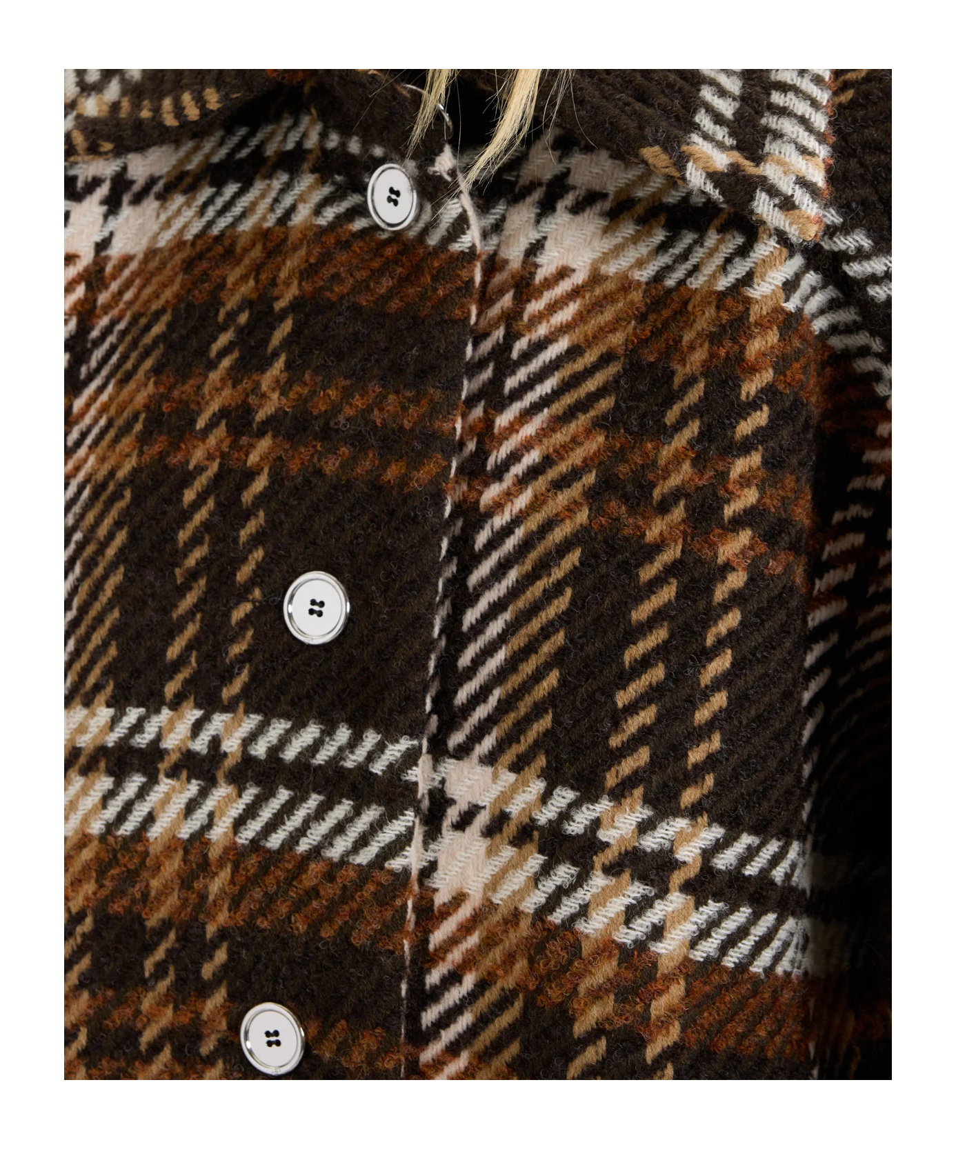 Patou Checked Wool-blend Coat In Multi