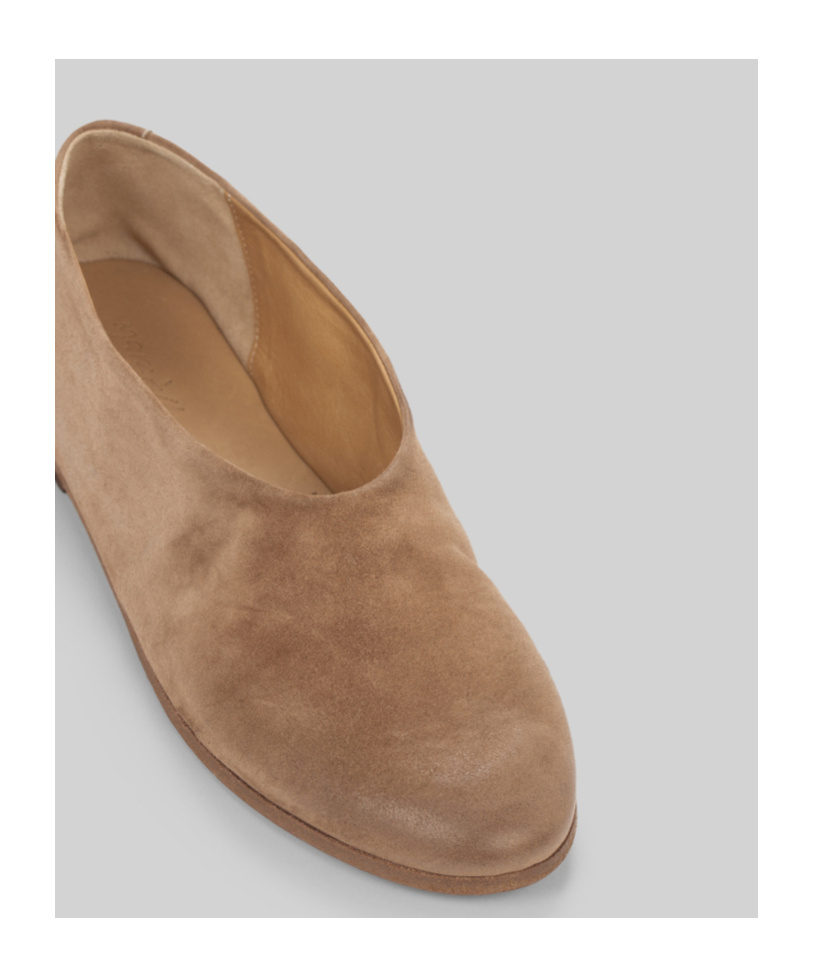 Marsèll Coltellaccio Basalt Leather Ballerina Shoes In Brown