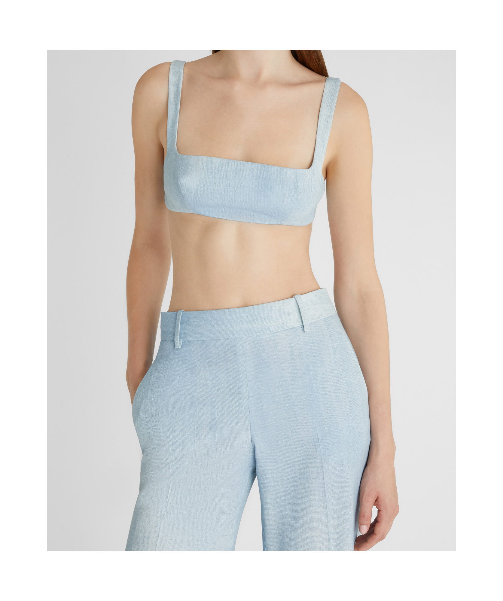 Ermanno Scervino Denim-print Top In White