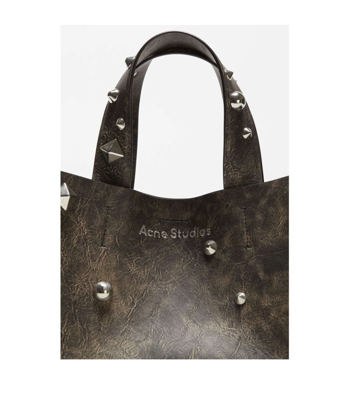 Shop Acne Studios Midi Musubi Leather Tote Bag In Black