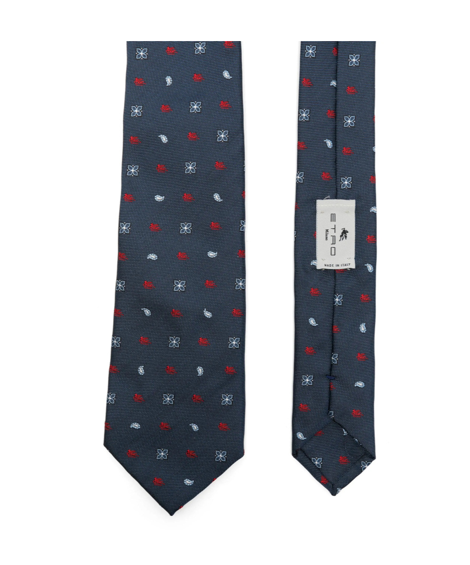 Etro Patterned Tie In Blue