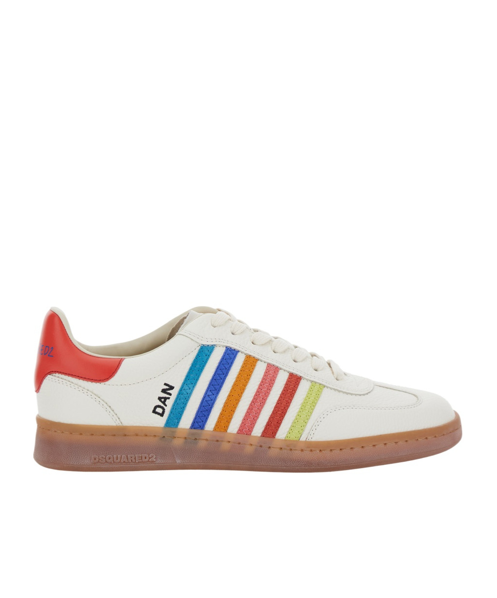 Shop Dsquared2 Boxer Sneakers In White