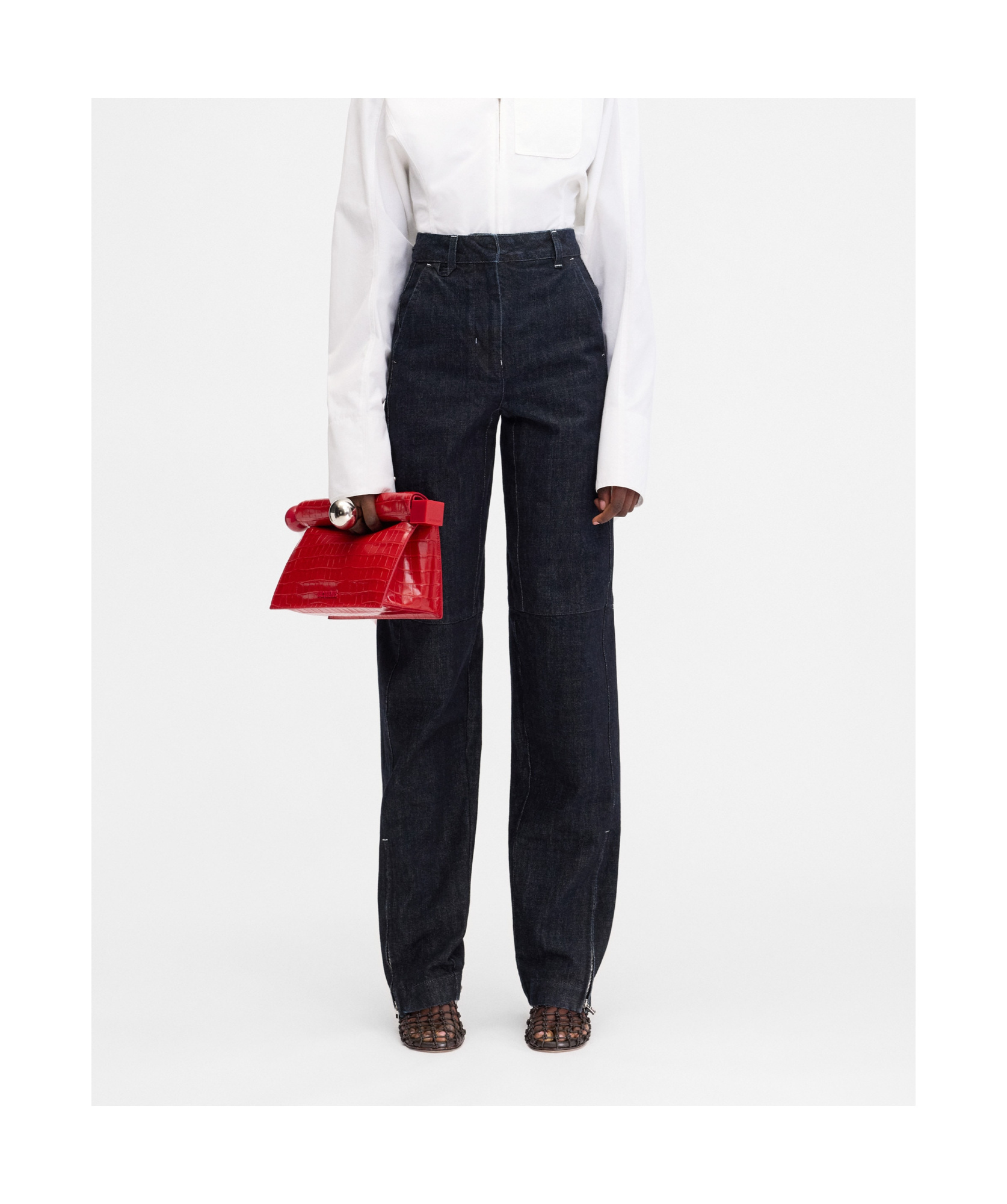 Jacquemus Denim Overalls In Black