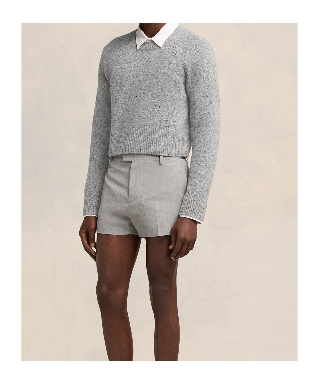Ami Alexandre Mattiussi Ami Embroidery Crewneck Sweater Grey For Men In Gray
