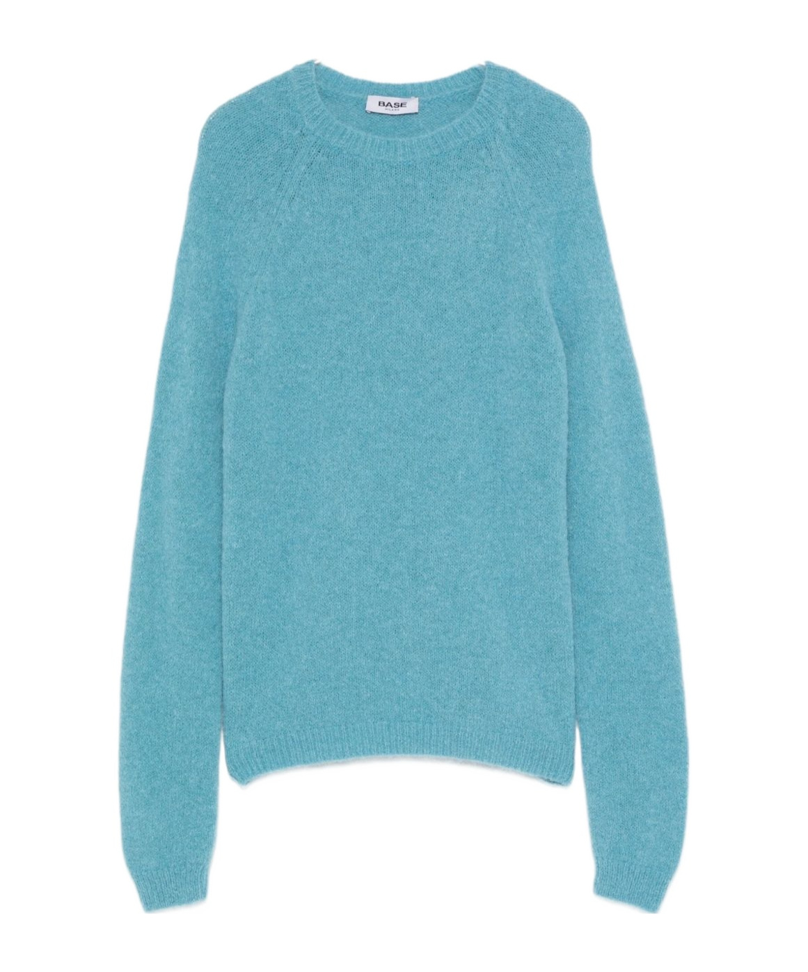 Baserange Ribbed Crew Neck Sweater In Blue