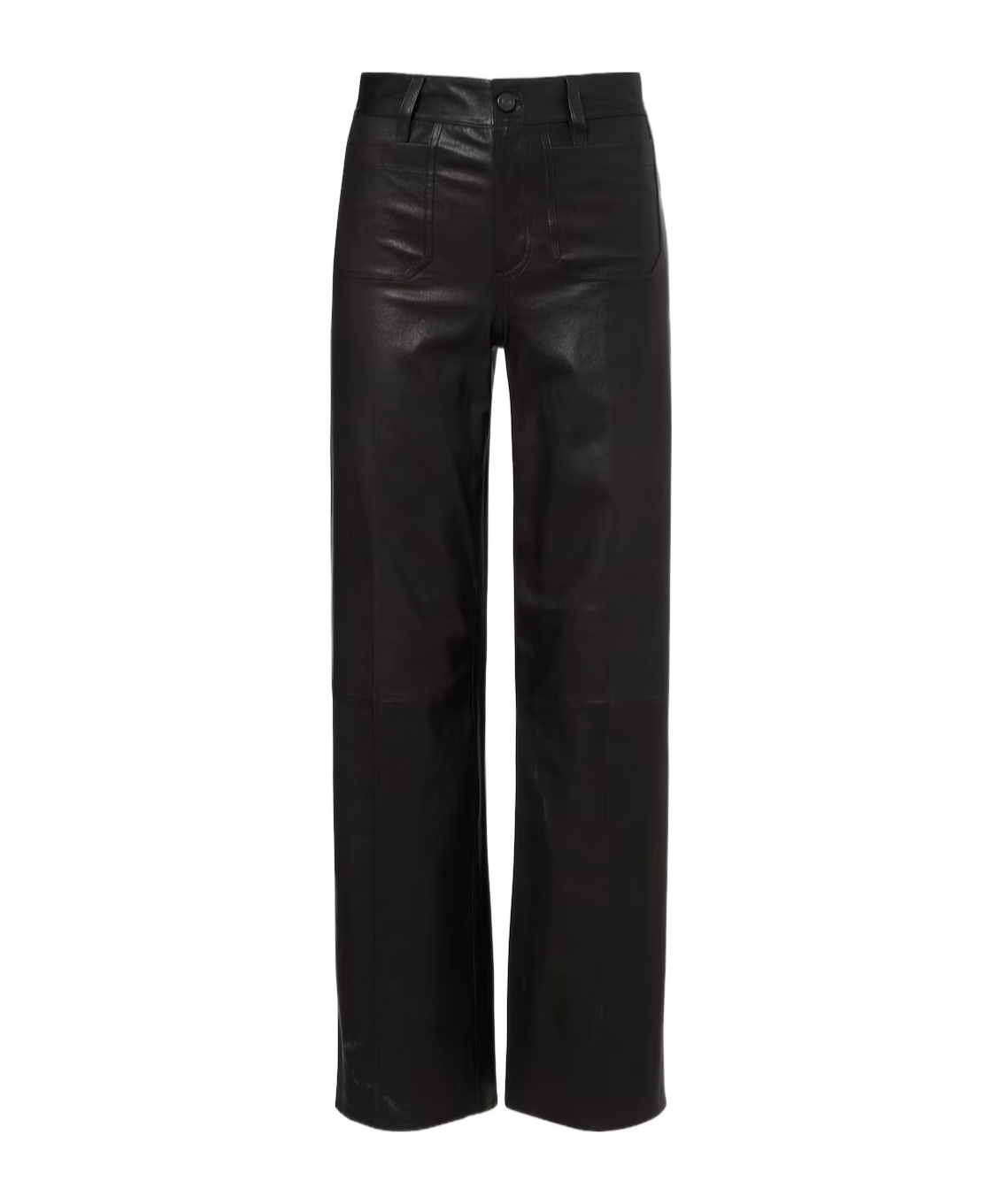 Frame High-waisted Casual Pants In Black