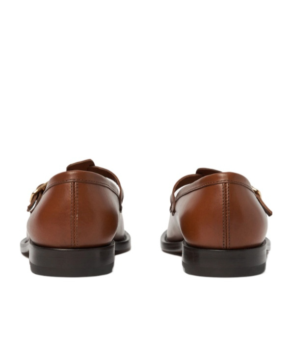 Scarosso Edna Buckle Fastened Flat Shoes In Brown