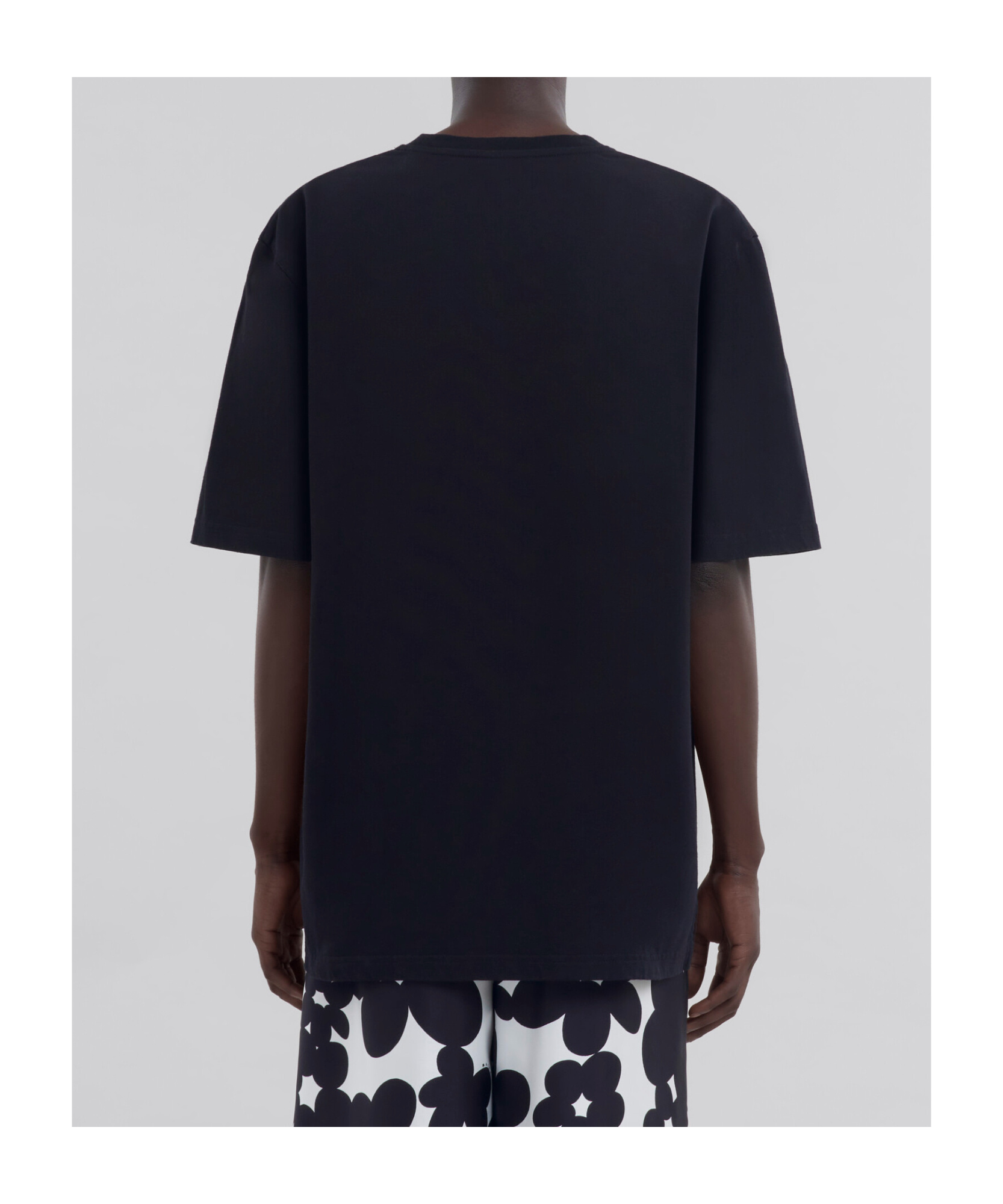 Marni Oversized Organic Cotton T-shirt In Black