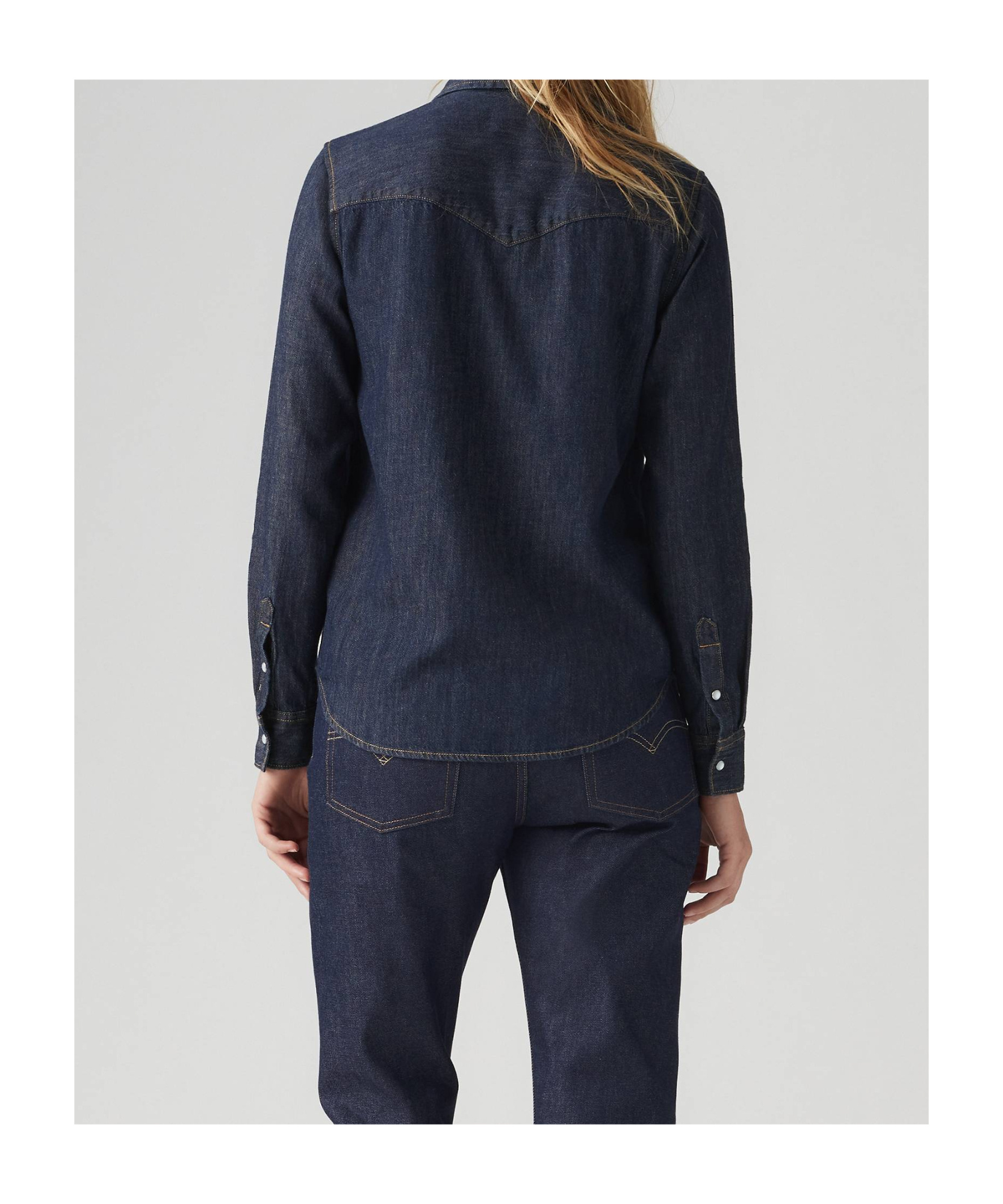 Levi's Iconic Western Linen+ Denim Shirt In Today's News - Dark Wash