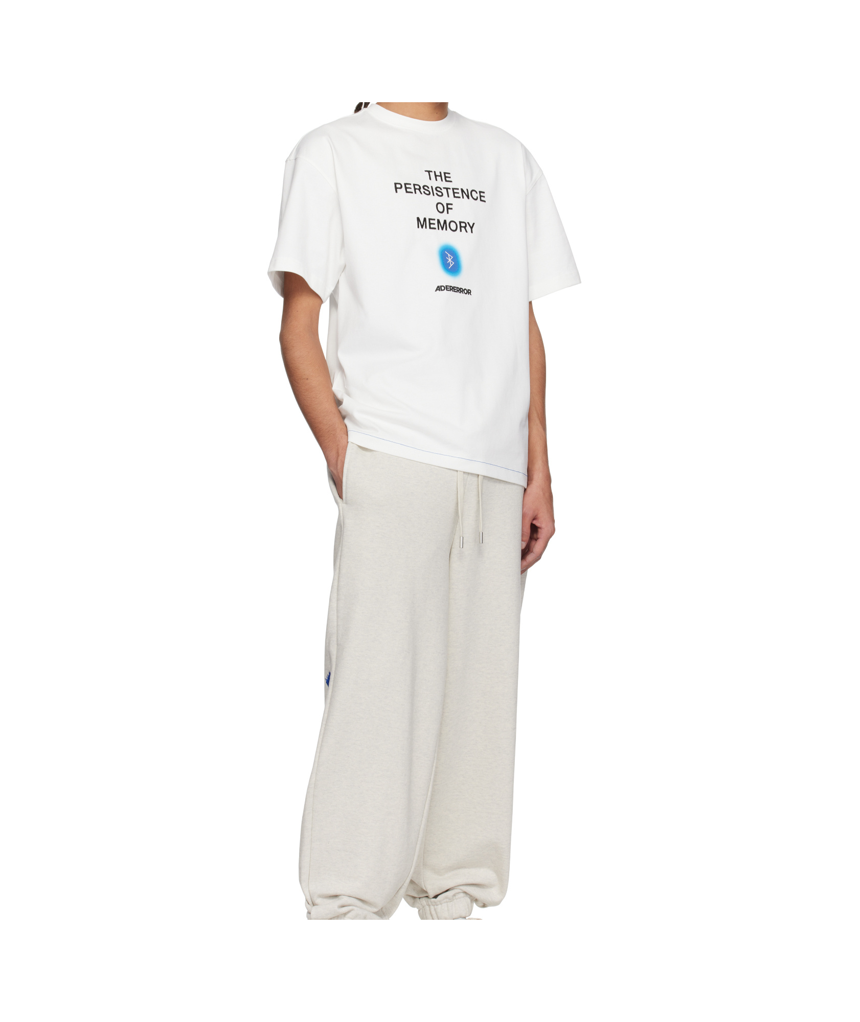 Ader Error White Blue Net Product. 49 T-shirt In White