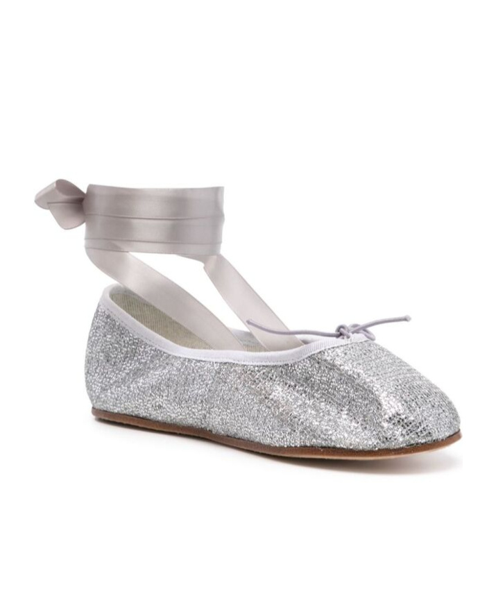 Shop Repetto Wrap Ballet Shoes In Gray