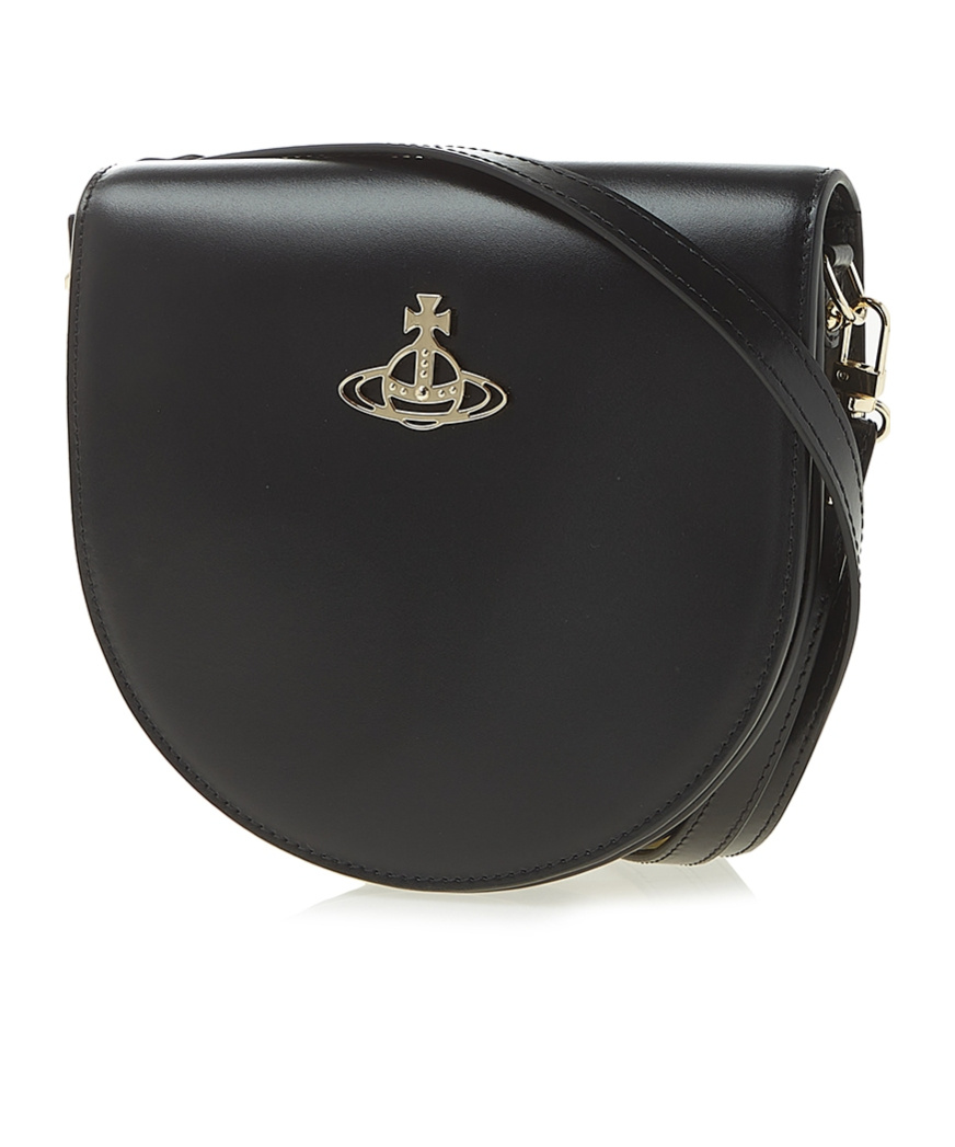 Vivienne Westwood Logo Plaque Cross Body Bag In Black