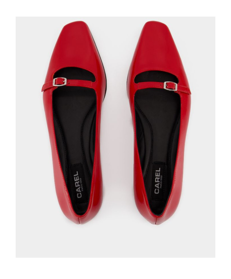 Carel Paris Emilie Logo Ballet Shoes In Red