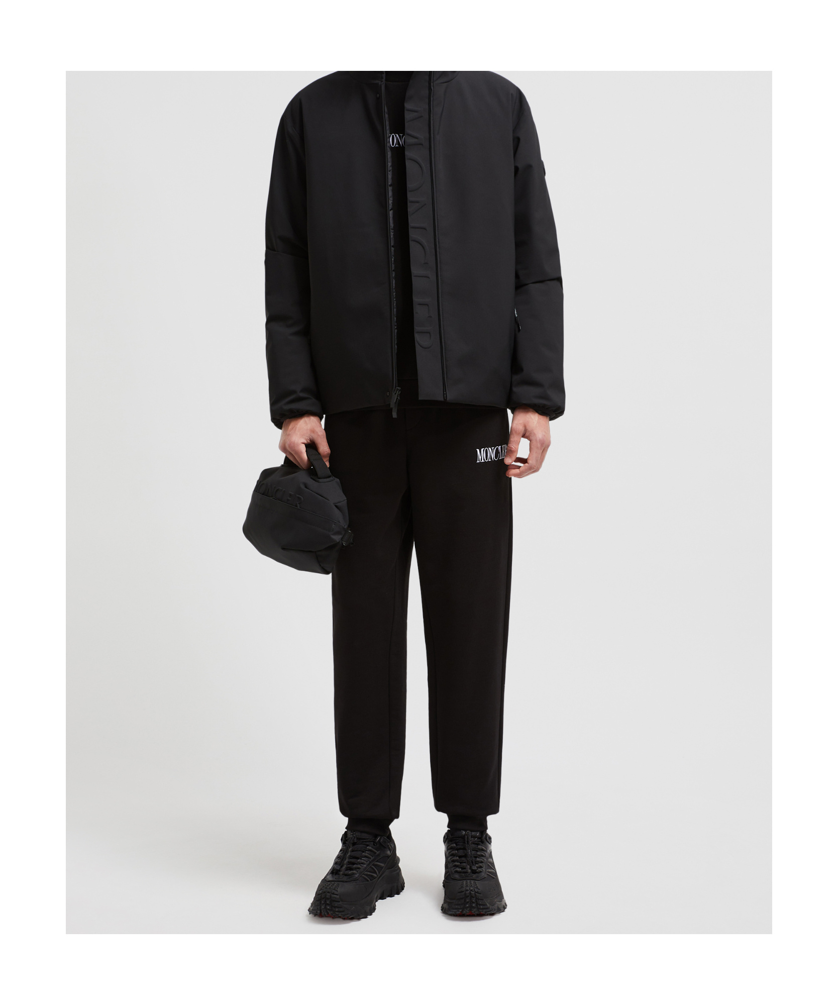Moncler Embroidered Logo Cotton Track Pants, Men, Black, Size: Xxl In Black