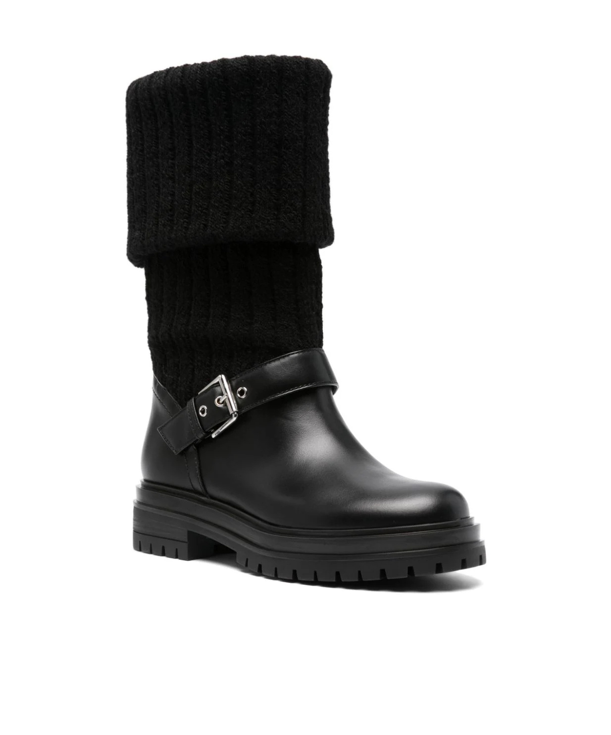 Shop Gianvito Rossi Buckle-detail Boots In Black
