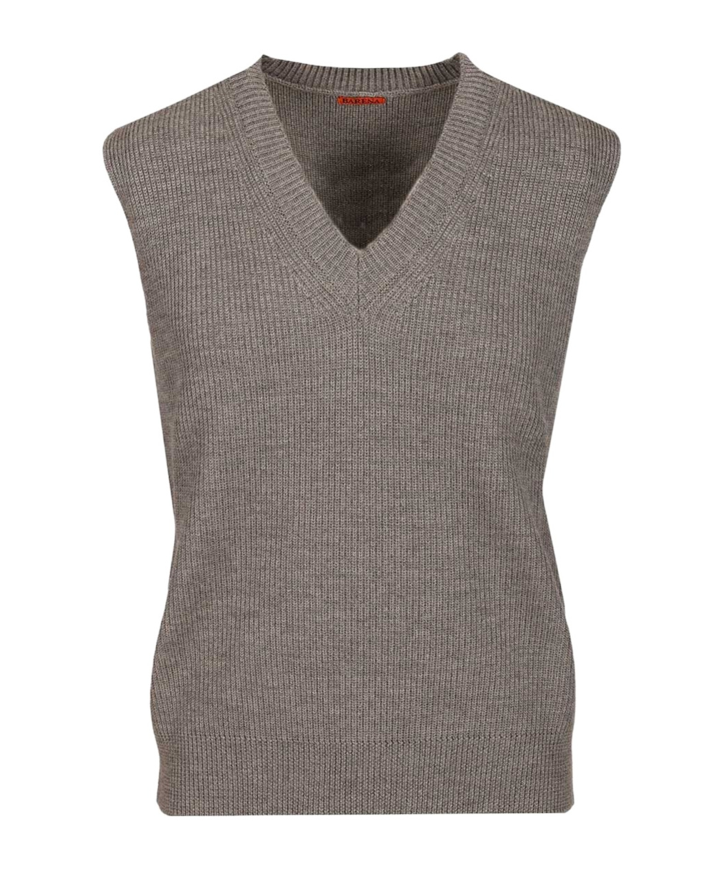 Barena Venezia V-neck Wool Sweater Vest In Gray