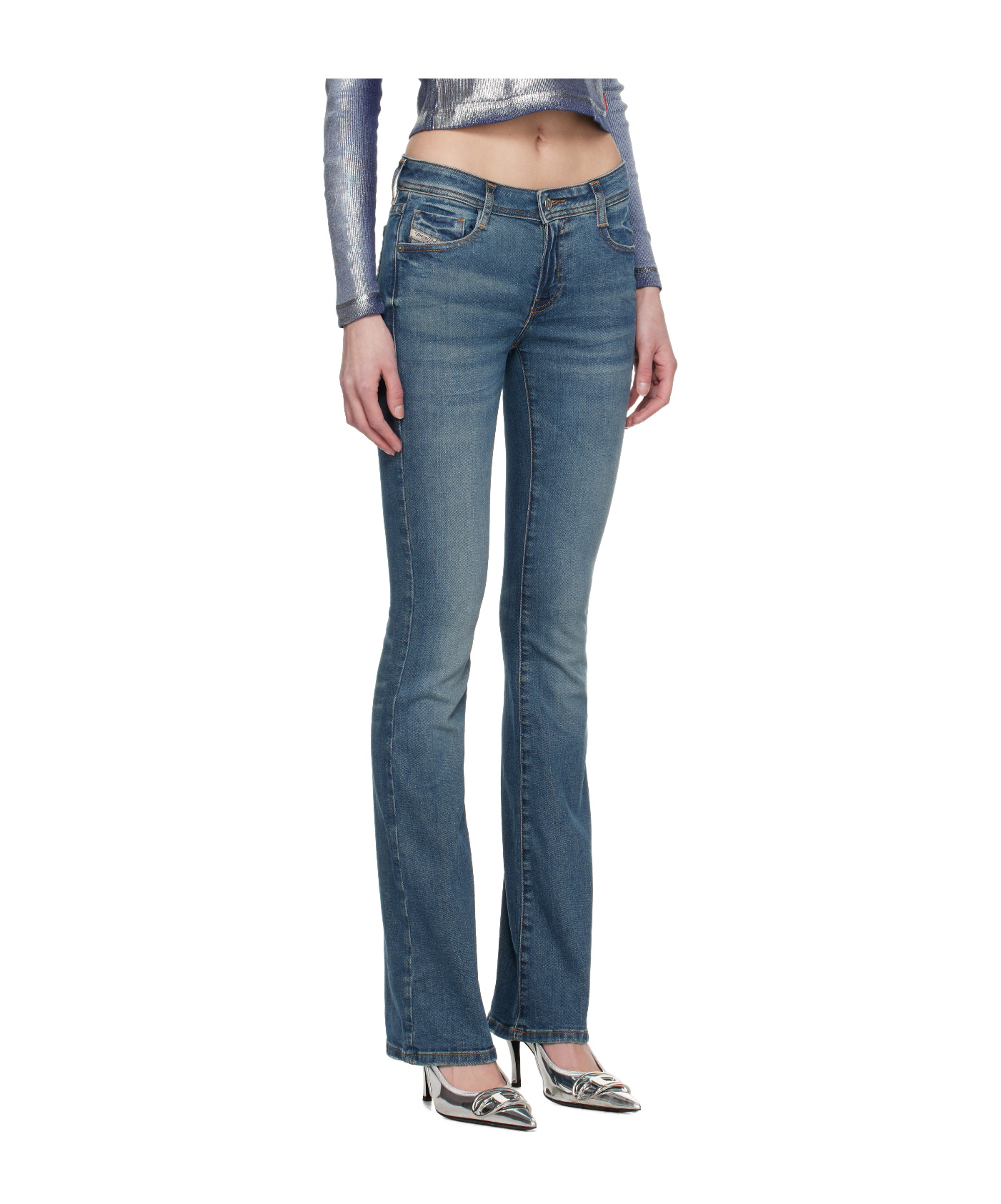 Diesel Blue Bootcut 1969 D-ebbey Jeans In Blue