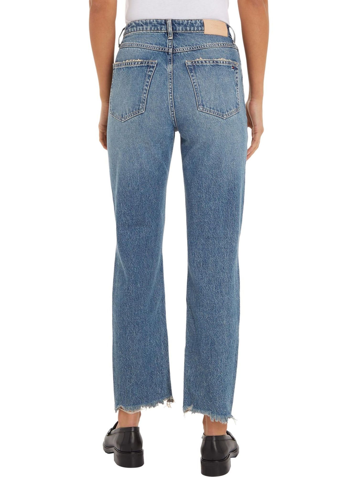 Tommy Hilfiger Ripped Detailing Jeans In Blue
