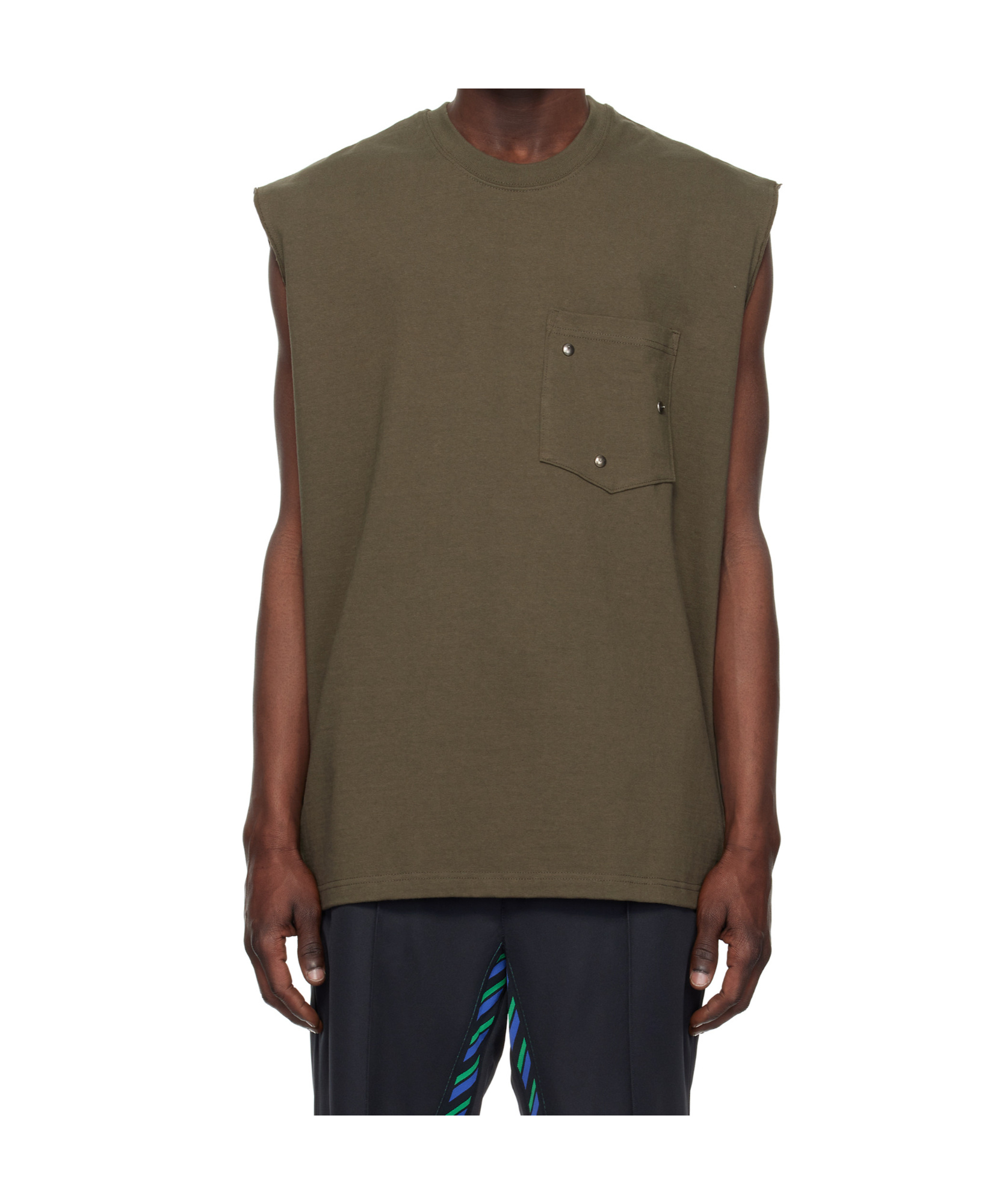 SONG FOR THE MUTE KHAKI ARABESQUE TANK TOP