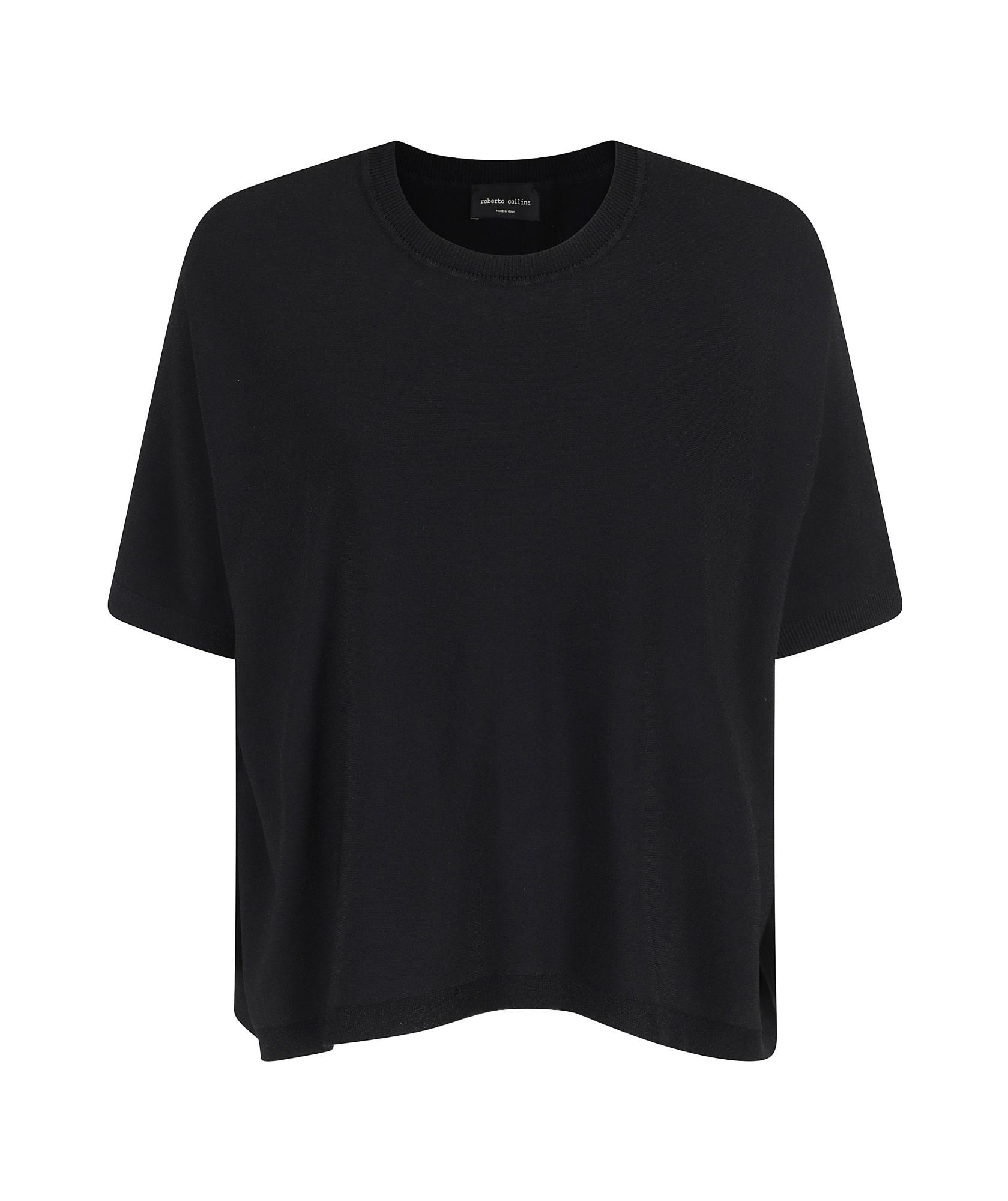Roberto Collina Round Neck Short Sleeve T-shirt In Black