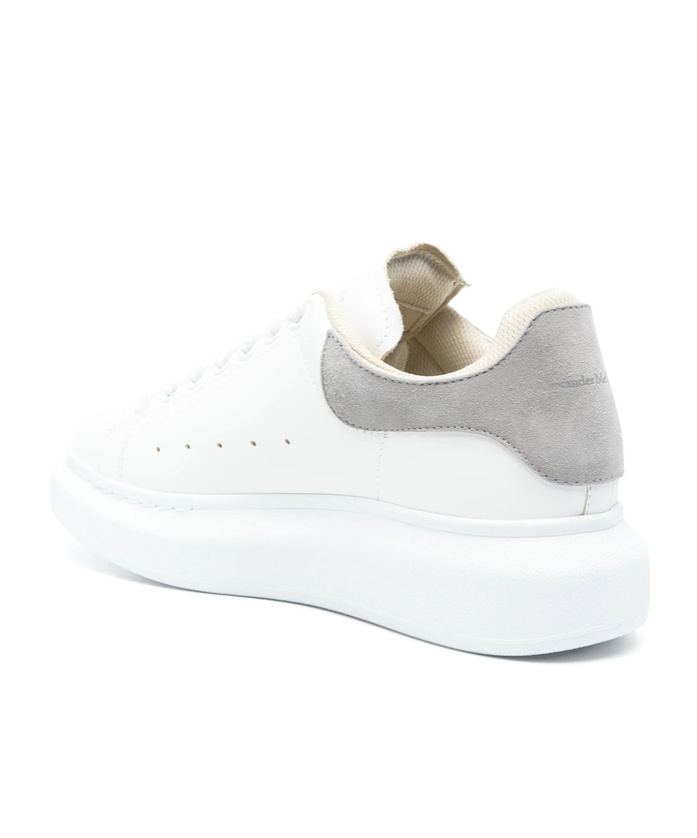Alexander Mcqueen Oversized Leather Low-top Sneakers In White