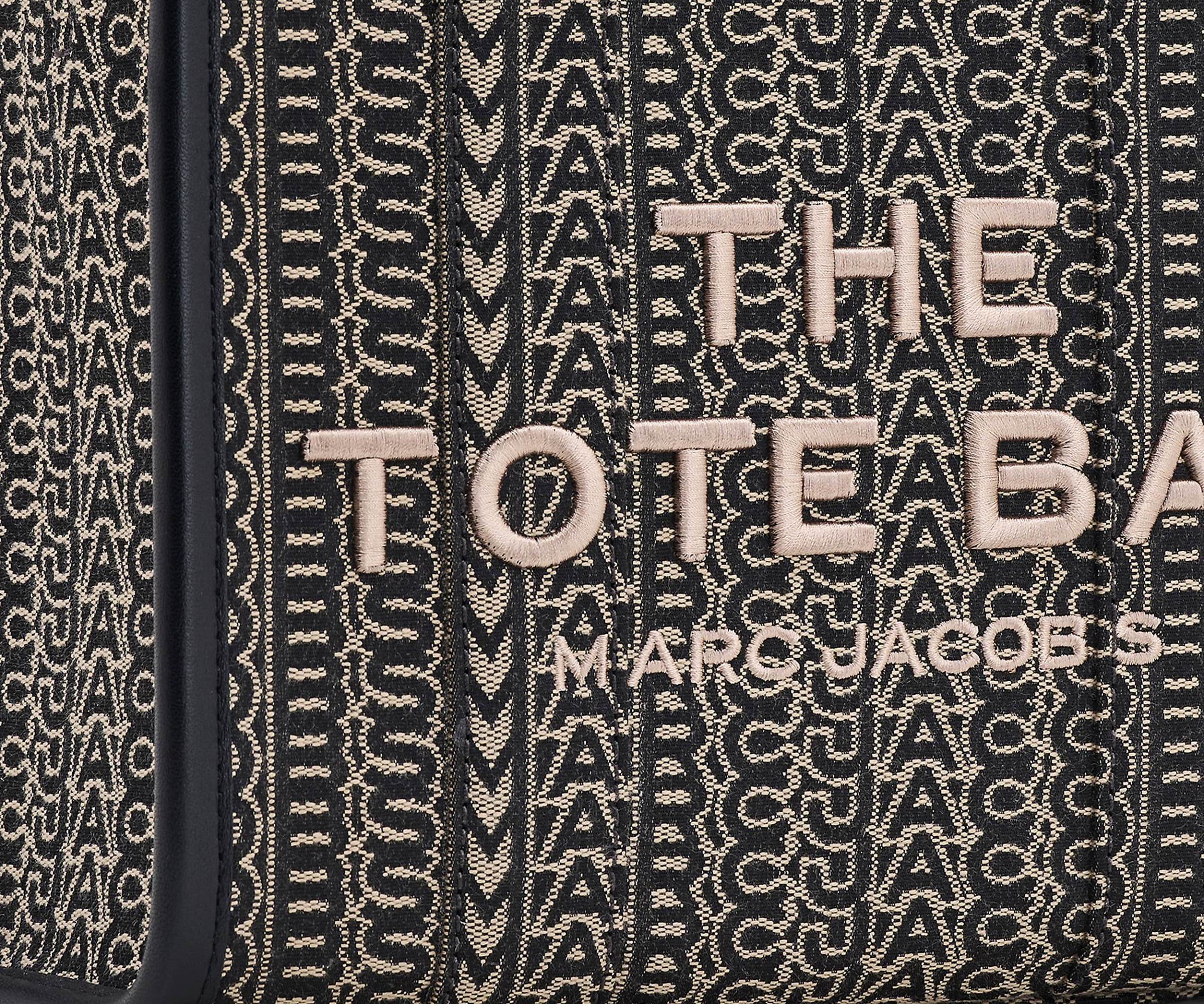 Marc Jacobs The Monogram Jacquard Small Tote Bag In Black