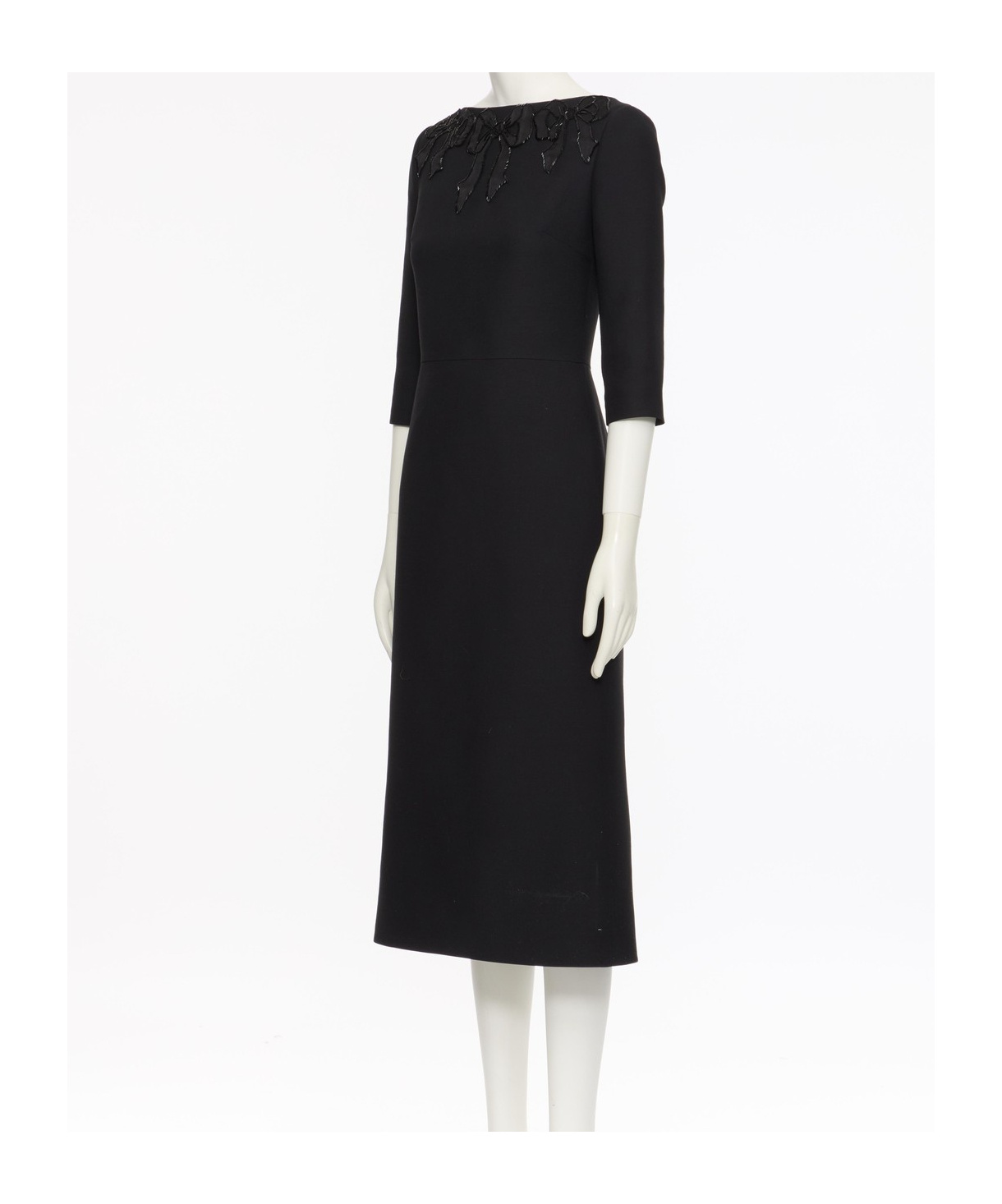 Valentino Boat Neck Dress In Black
