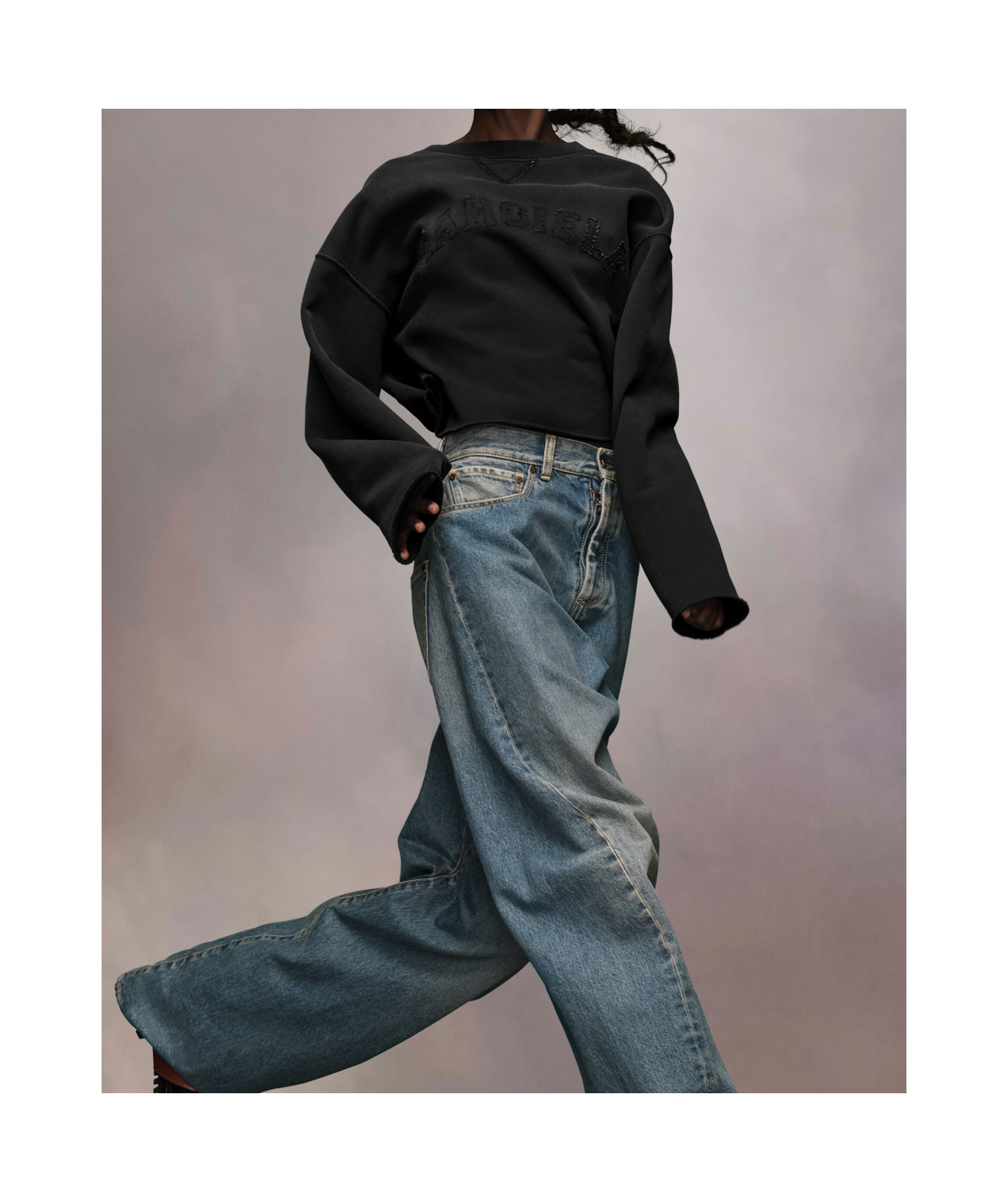 Maison Margiela Firm Fleece Sweatshirt In Black