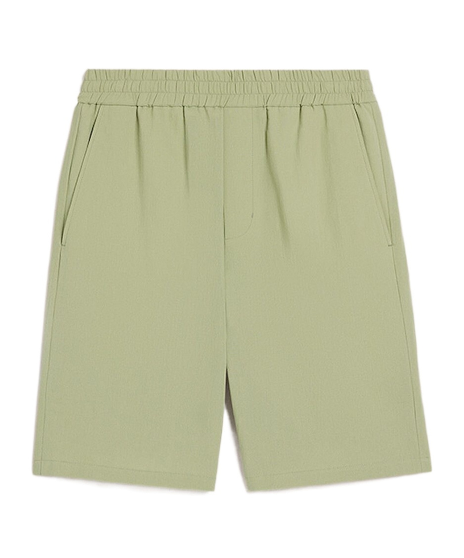 Ami Alexandre Mattiussi Elasticated Waist Bermuda Shorts In Nude