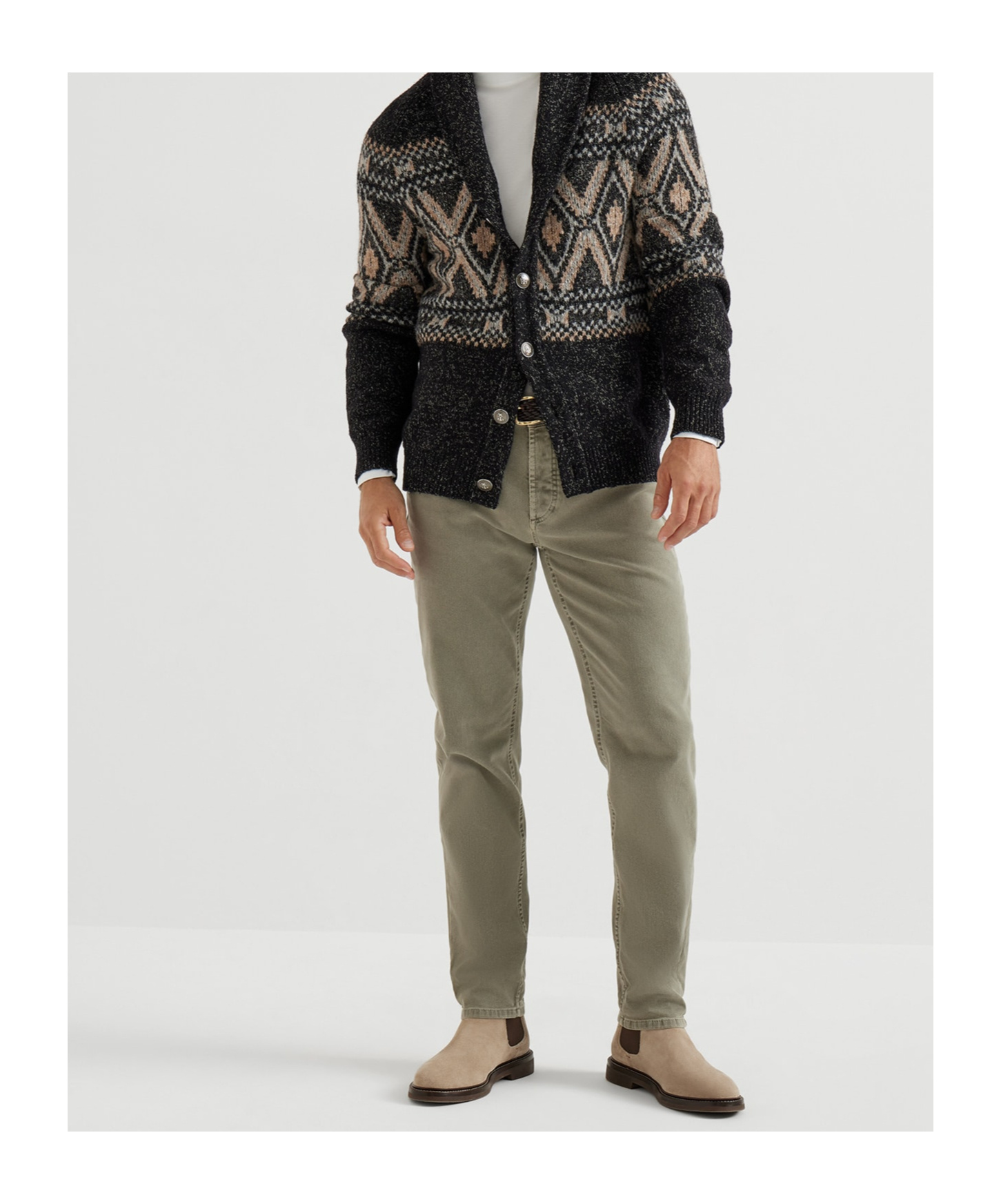 Brunello Cucinelli Straight-leg Cotton-gabardine Cargo Trousers In Multi