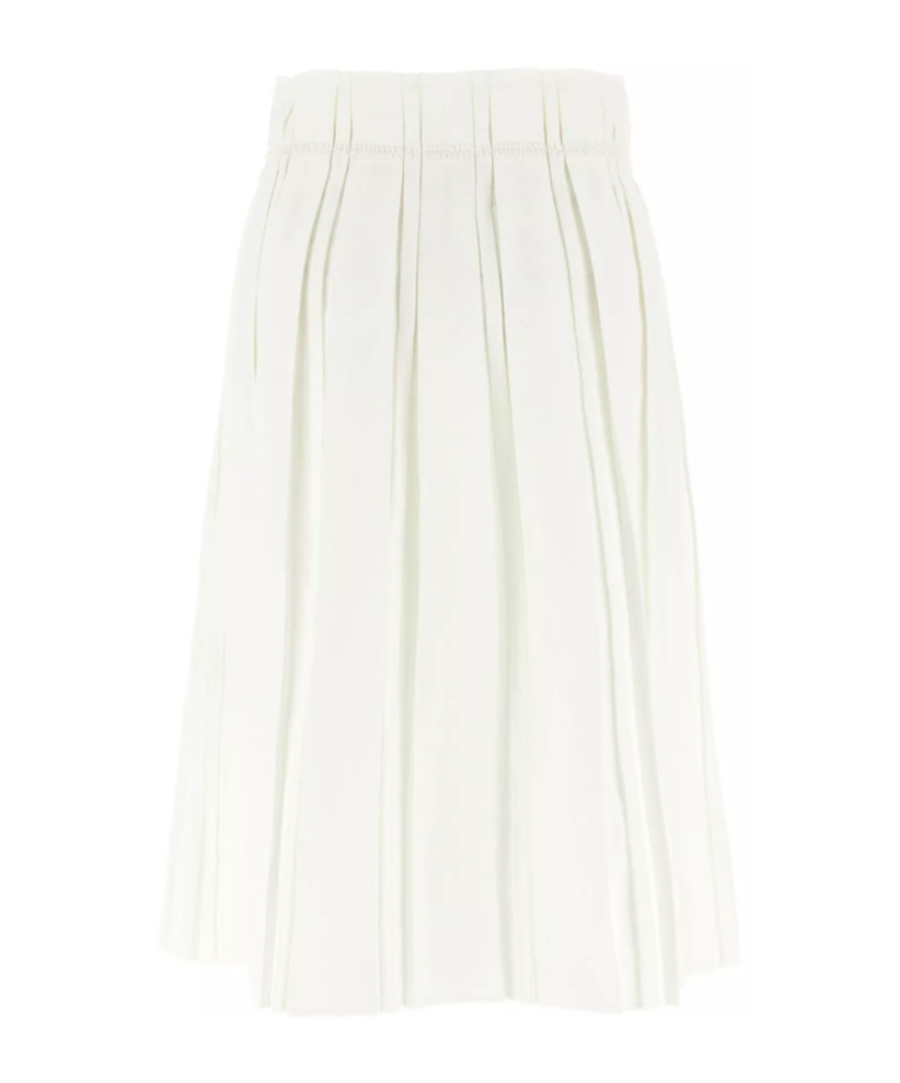 Shop Jil Sander Linen Skirt In White
