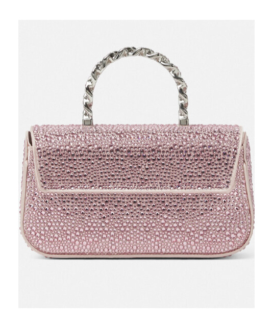 Versace Crystal La Medusa Mini Bag In Purple