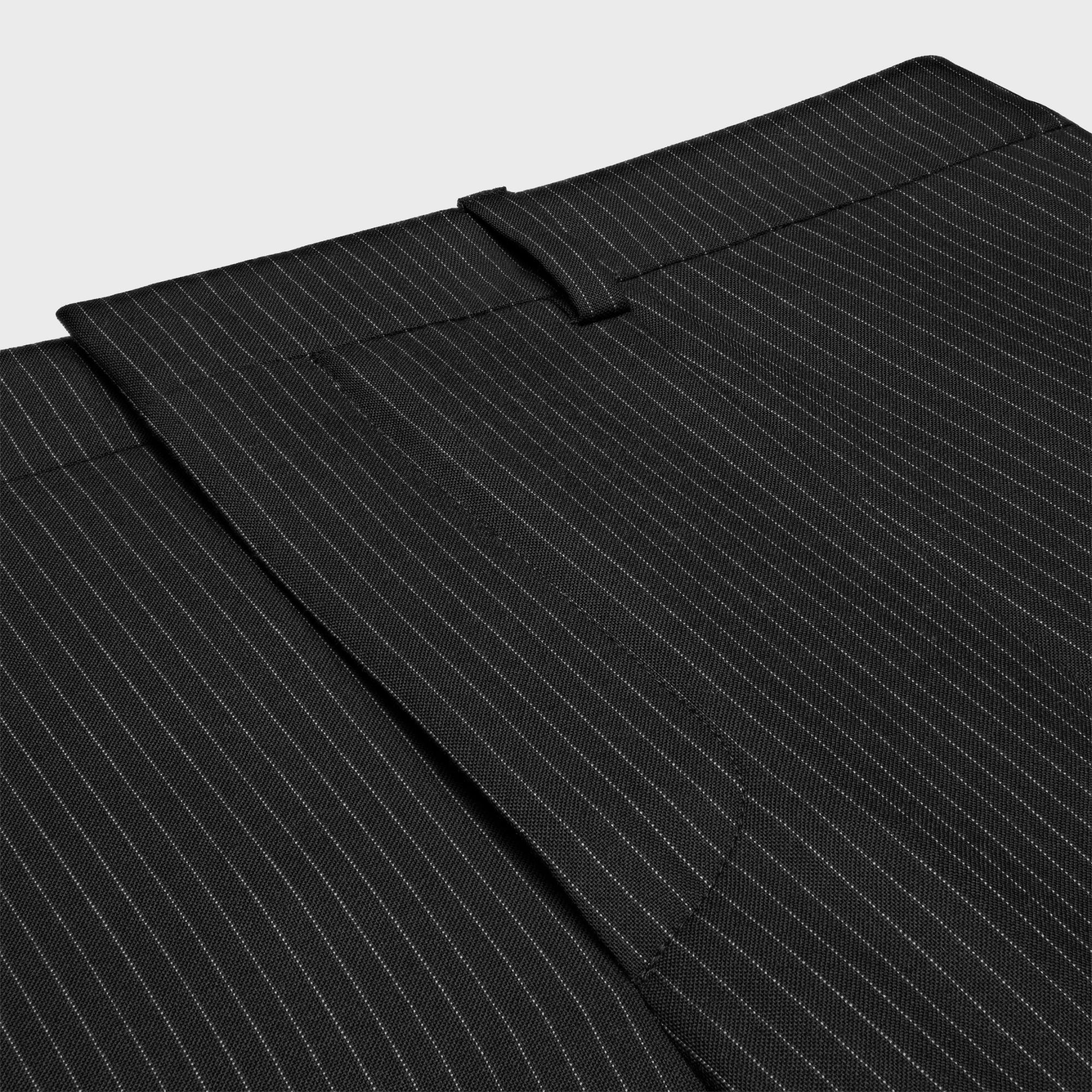 Celine Sorbonne Pants In Striped Wool In Black