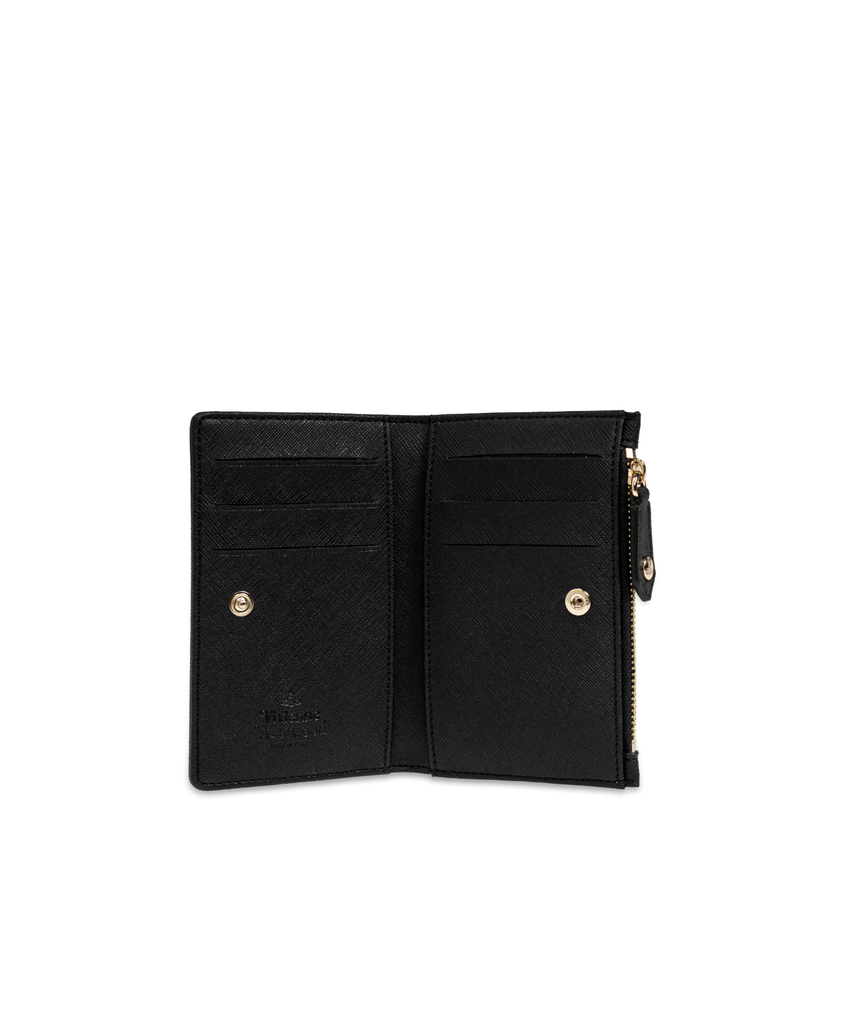 Vivienne Westwood Slim Flap Card Holder Faux Leather Black One Size Women In Black