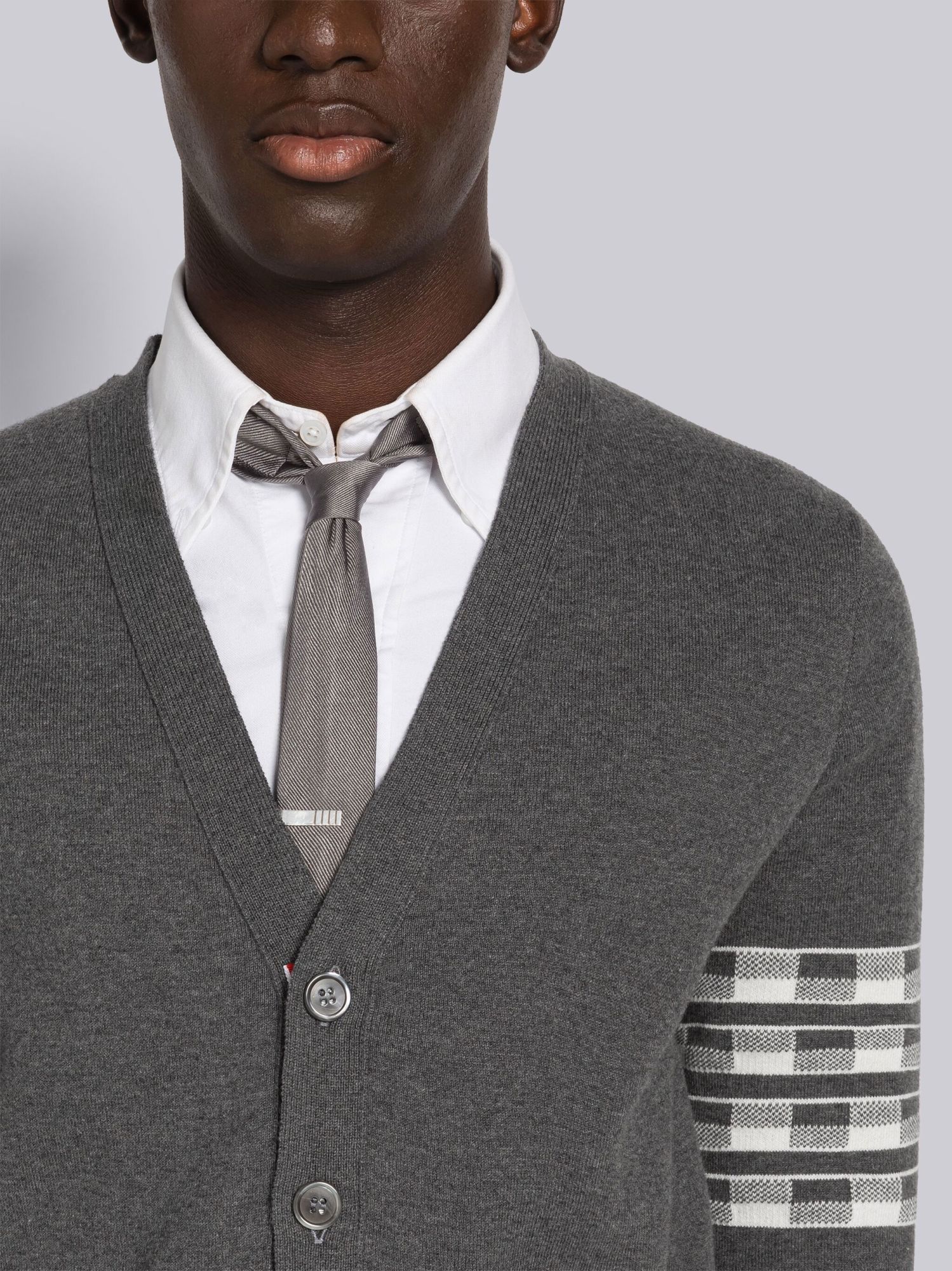 Thom Browne Sweaters Blacks And Greys In Gray