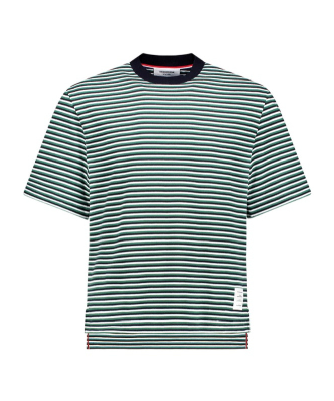 Thom Browne "striped Oversized Jersey T-shirt" In Multicolor