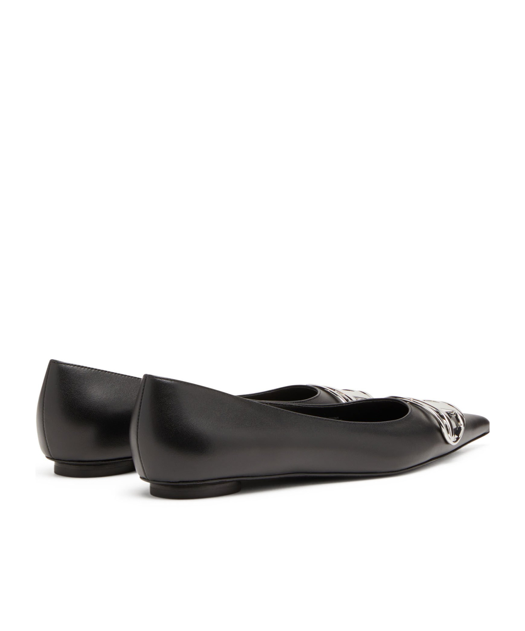 DIESEL D-VENUS LEATHER BALLERINA SHOES 