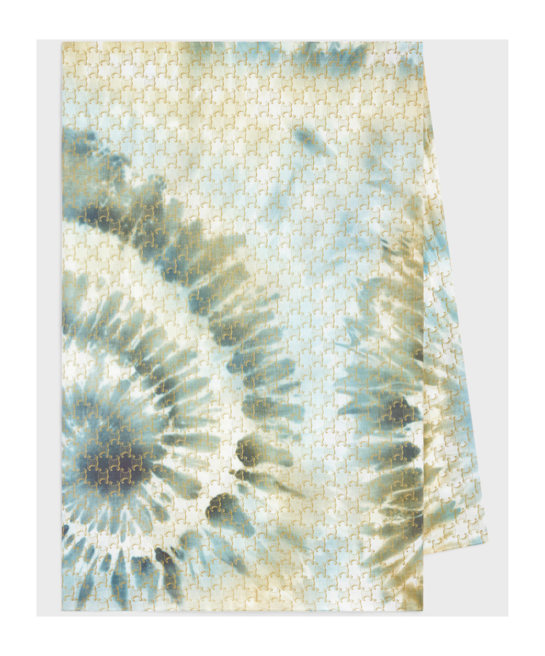 Celine Triomphe Tie Dyeing Sarong In White