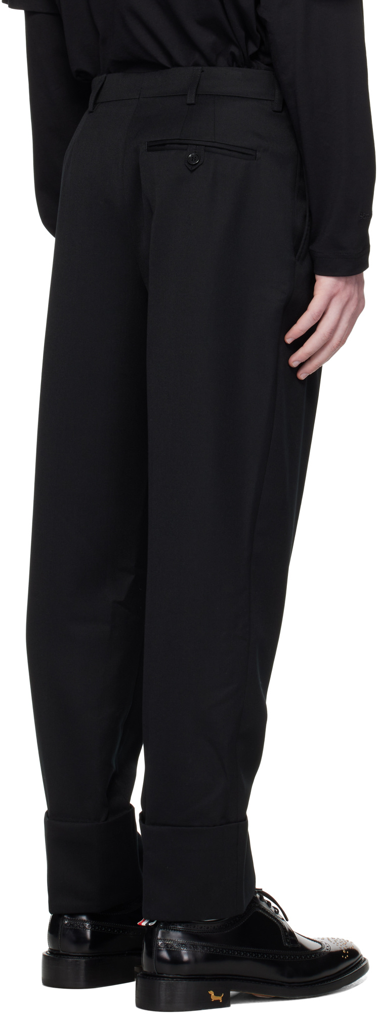Simone Rocha Belt Loops Slacks In Black